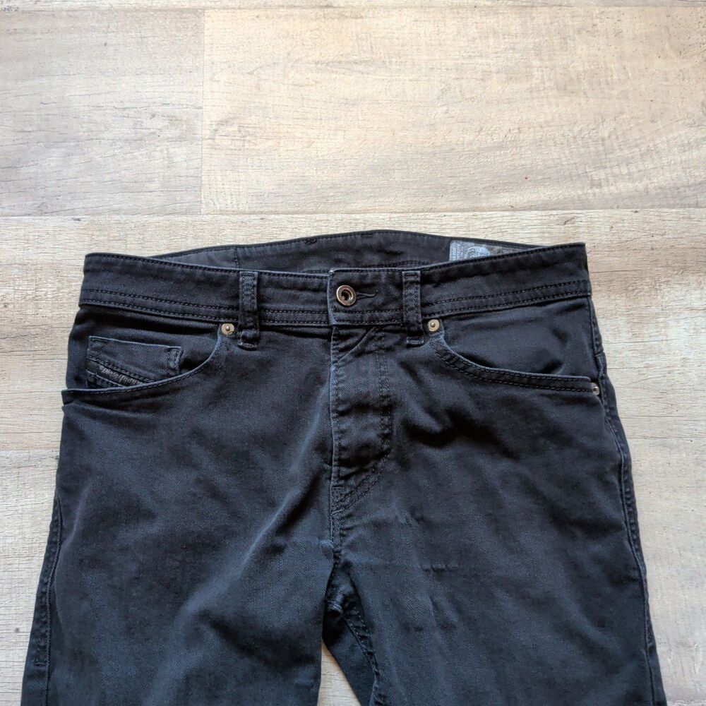​Diesel Thommer Slim Skinny Jeans Men's 30x32 Black Stretch Denim Pants - Picture 2 of 8